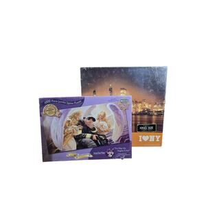 NEW - LOT of 2 1000 Piece NY PUZZLES - FDNY Day Angels Cried & I LOVE NY